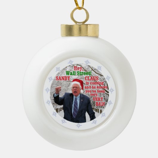 Bernie Sanders 2016 Keramische Bal Ornament (Voorkant)