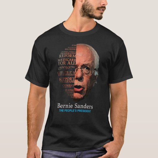 Bernie Sanders Berning Issues Tshirt (Voorkant)