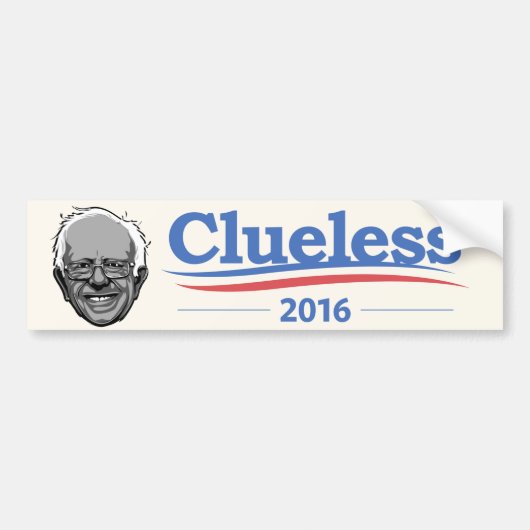 Bernie Sanders - Clueless Bumpersticker (Voorkant)