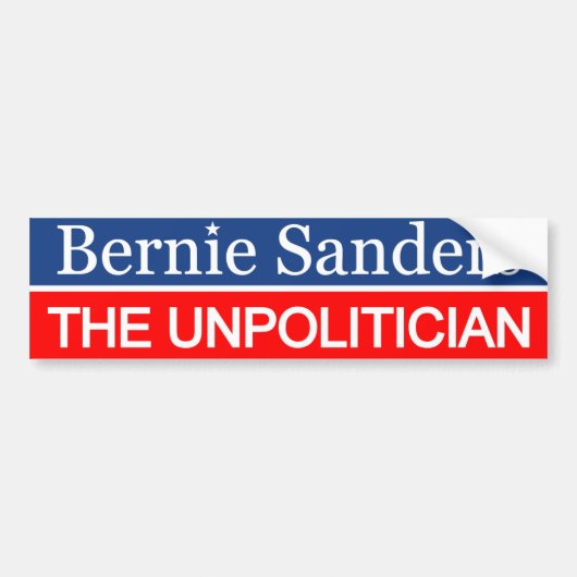 Bernie Sanders de Unpoliticus Bumpersticker (Voorkant)