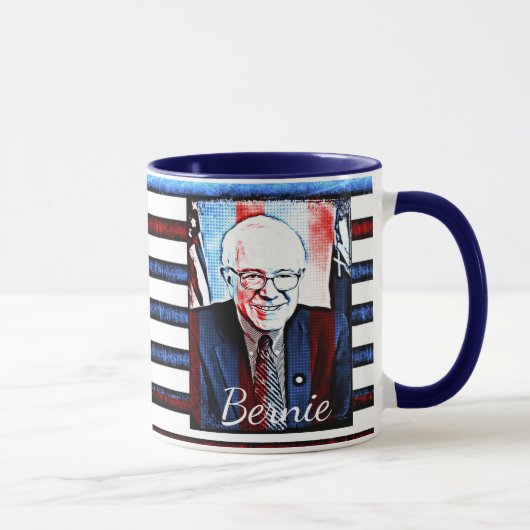 Bernie Sanders Drapeau Américain Café Mug Politiqu (Droite)
