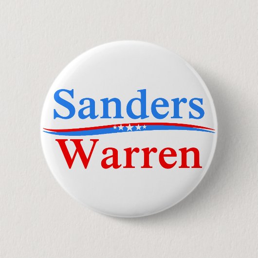 BERNIE SANDERS - ELIZABETH WARREN 2016 PRESIDENT RONDE BUTTON 5,7 CM (Voorkant)