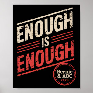 Bernie Sanders en AOC 2028 voor President Poster