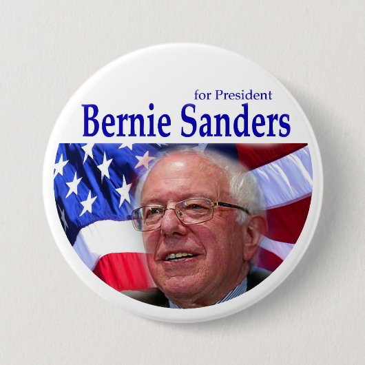 BERNIE SANDERS for President Ronde Button 7,6 Cm (Voorkant)