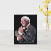 Bernie Sanders Hugging Cat Shirt Cute Animal Lover Kaart (Gele Bloem)