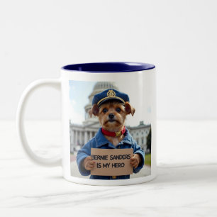 Bernie Sanders is MIJN held Shih Tzu demonstrant Tweekleurige Koffiemok