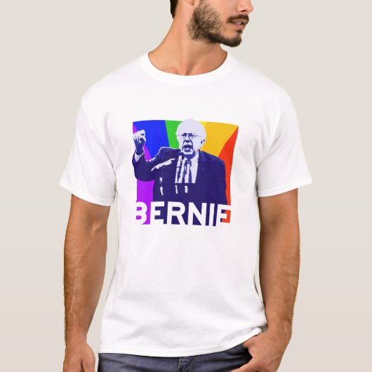 Bernie Sanders LGBT Support T-shirt (Voorkant)