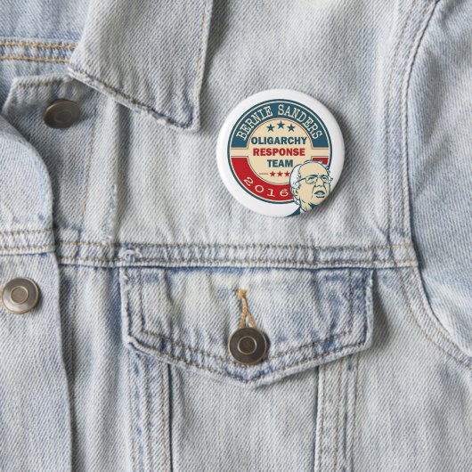 Bernie Sanders - Oligarchy Response Team Ronde Button 5,7 Cm (In situ)