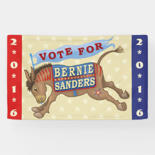 Bernie Sanders President 2016 Democraat Donkey Spandoek
