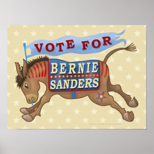 Bernie Sanders President 2020 Democraat Donkey Poster