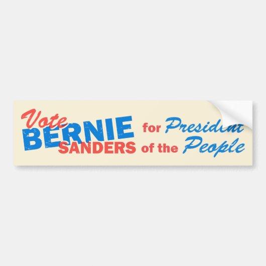 Bernie Sanders President van het Volk V5 Bumpersticker (Voorkant)