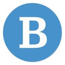 Bernie Sanders Ronde "B" Sticker