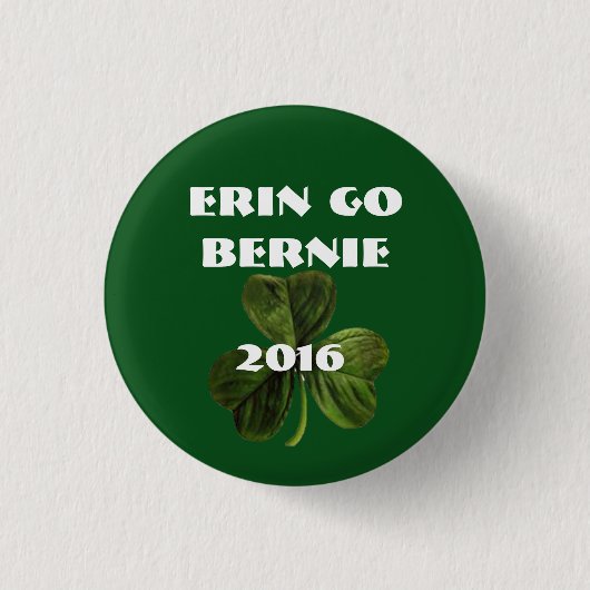 Bernie Sanders St. Patrick's Day Button (Voorkant)