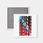 BERNIE sanders tekstueelBern Magneet (Voorkant / Achterkant)