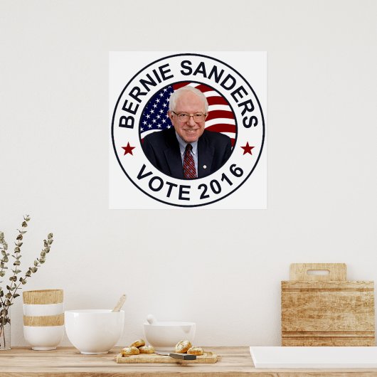 Bernie Sanders US Flag Poster (Keuken)
