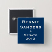 Bernie Sanders voor senaat Vierkante Button 5,1 Cm (Voorkant /achterkant)