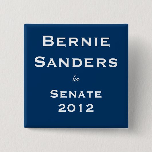 Bernie Sanders voor senaat Vierkante Button 5,1 Cm (Voorkant)