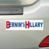 Bernin' For Hillary Bumpersticker (Op auto)