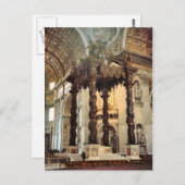 Bernini's bladerdak boven het hoge altaar briefkaart (Voorkant / Achterkant)