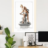 Bernini's David in een gravure van Nicolas Dorigny Poster (Thuiskantoor)