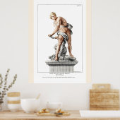 Bernini's David in een gravure van Nicolas Dorigny Poster (Keuken)