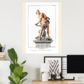 Bernini's David in een gravure van Nicolas Dorigny Poster (Thuiskantoor)