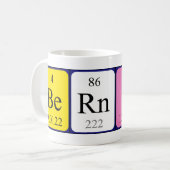 Bernita périodique nom de table mug (Devant gauche)