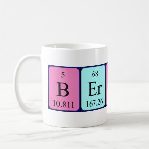 Bernita périodique nom de table mug