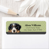 Bernois Mountain Dog Adresse de retour Étiquettes (En situation)