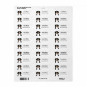 Bernois Mountain Dog Adresse de retour Étiquettes (Feuille entière)