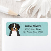 Bernois Mountain Dog Adresse de retour Étiquettes (En situation)