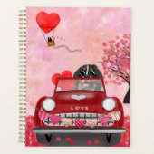 Bernois Mountain Driving Car avec Coeurs Valentine (Devant)