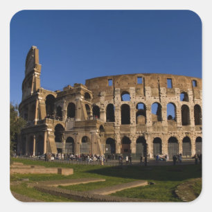 Beroemd Colosseum in Rome Italië Landmark 2 Vierkante Sticker