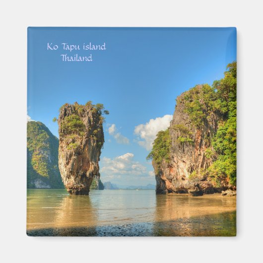 Beroemd eiland Ko Tapu in Thailand Magneet (Voorkant)