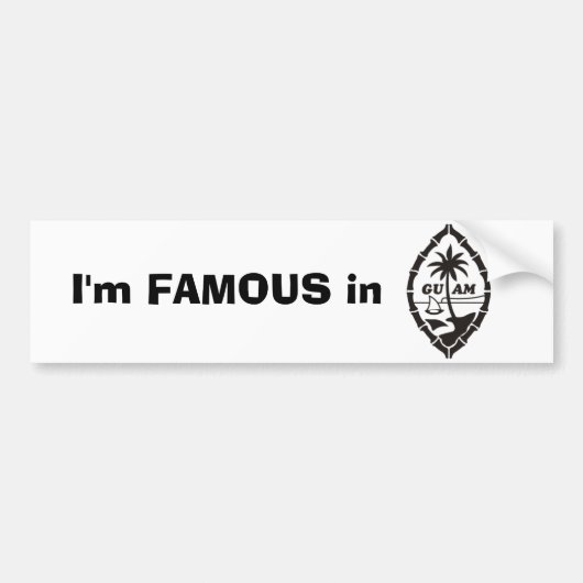 Beroemd in Guam Sticker (Voorkant)