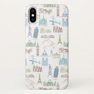 beroemd Landmarks Pattern iPhone X Hoesje