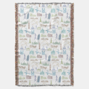 beroemd Landmarks Pattern Deken