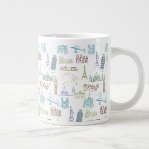 beroemd Landmarks Pattern Extra Grote Beker