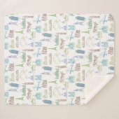 beroemd Landmarks Pattern Sherpa Deken (Voorkant (horizontaal))