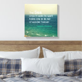 BEROEMD ZEE QUOTE JACQUES COUSTEAU FOTO KUNST CANVAS AFDRUK (Insitu (Slaapkamer))