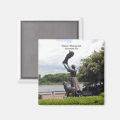 Beroemd zwaaiend meisje van Savannah Ga. Magneet (Voorkant / Achterkant)