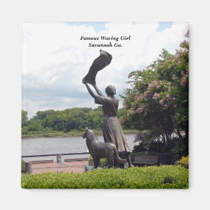 Beroemd zwaaiend meisje van Savannah Ga. Magneet