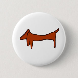 beroemde Abstracte Dachshund Ronde Button 5,7 Cm