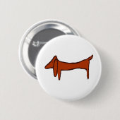 beroemde Abstracte Dachshund Ronde Button 5,7 Cm (Voorkant /achterkant)