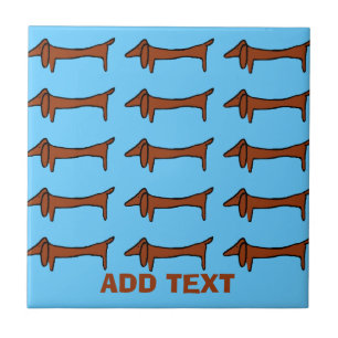 beroemde Abstracte Dachshund Tegeltje