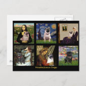 Beroemde Art Pug Composiet #1 Briefkaart (Voorkant / Achterkant)