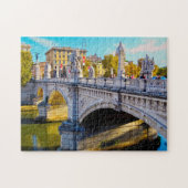 Beroemde Bruggen over de Tiber Rome. Legpuzzel (Horizontaal)