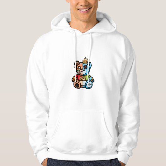 beroemde drukte hoodie (Voorkant)
