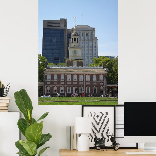 Beroemde Independence Hall Poster (Thuiskantoor)