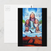Beroemde Indiase chefs schilderen Amerikaanse gesc Briefkaart (Voorkant / Achterkant)